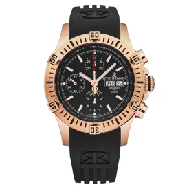 Revue Thommen Men's 'Air speed' Black Dial Black Rubber Strap Automatic Watch 16071.6667