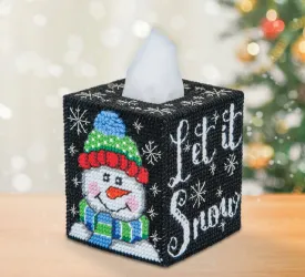 Snow Much Fun Tissue Box Cover Plastic Canvas Kit