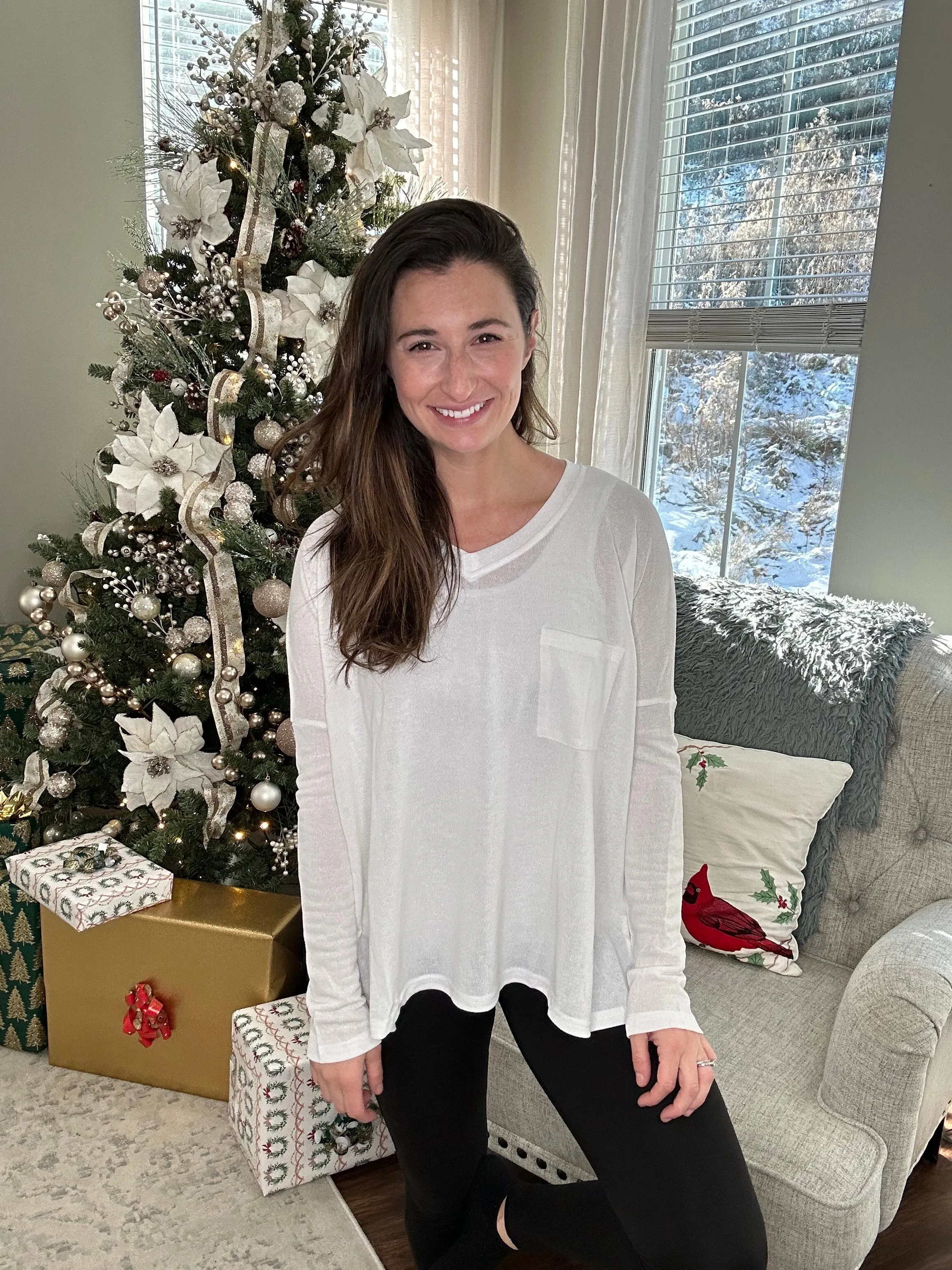Snow White High-Low Top