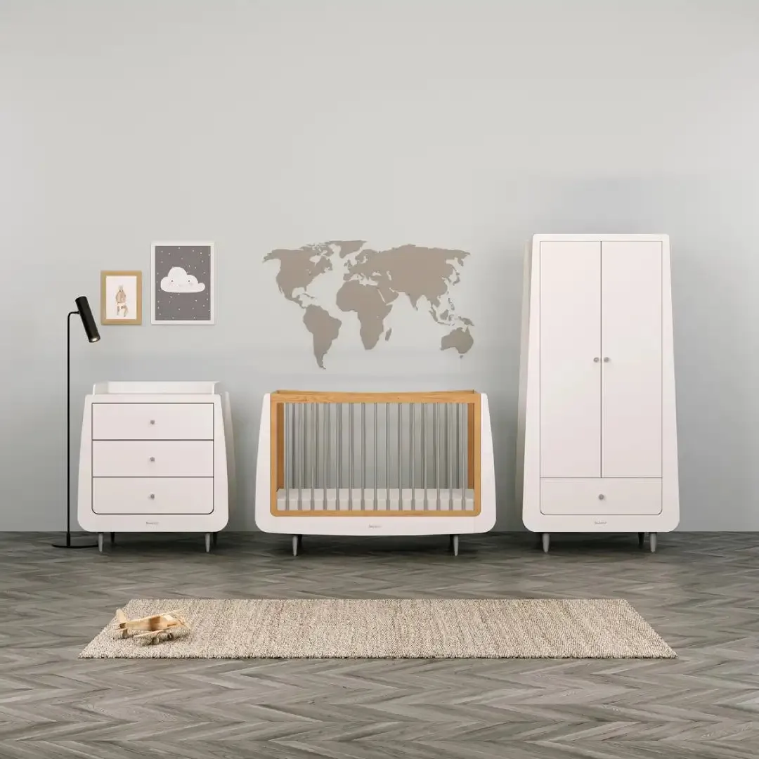SnuzKot Skandi 3 Piece Nursery Furniture Set - Grey
