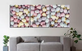 Stone canvas Oblong sea pebbles Colorful stone art Beach stones décor Sea pebbles art Nature artwork Abstraction picture Sea wall hanging