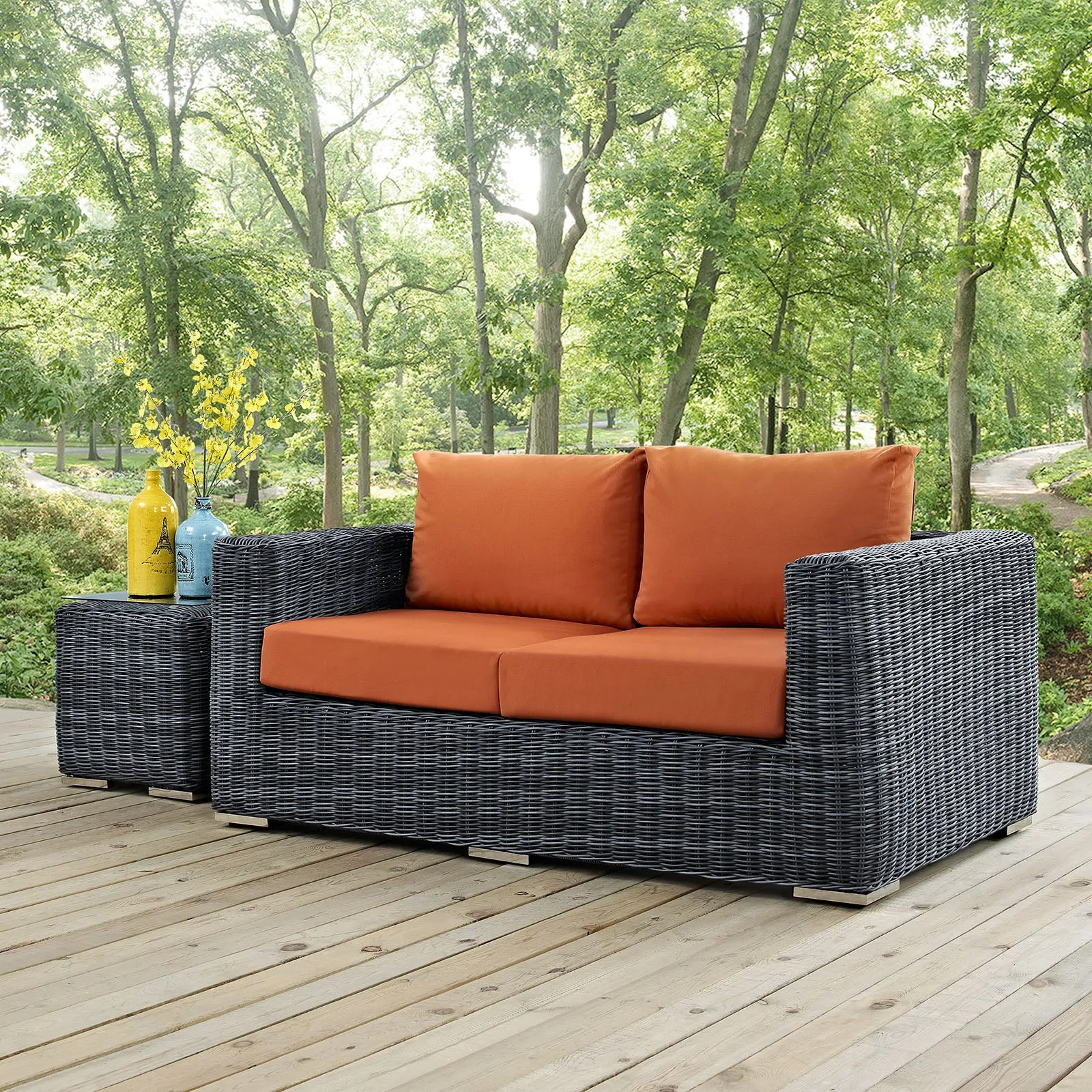 Summon Outdoor Patio Sunbrella Loveseat