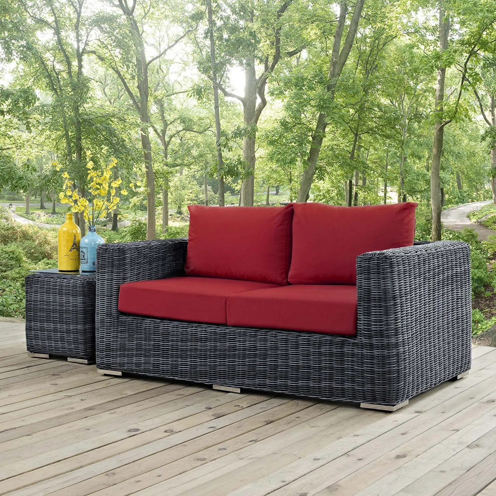 Summon Outdoor Patio Sunbrella Loveseat
