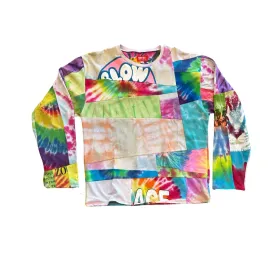 Tie-Dye Mix Panel Long Sleeve Tee
