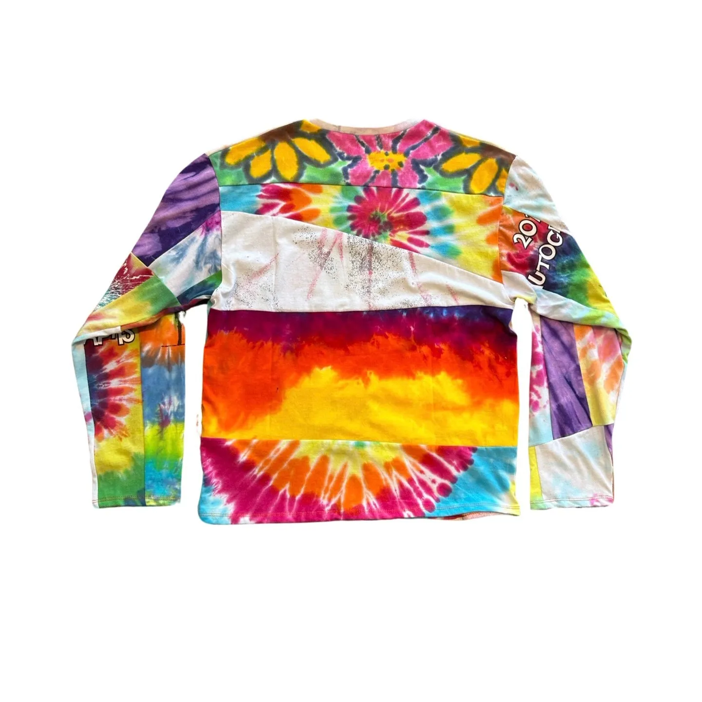 Tie-Dye Mix Panel Long Sleeve Tee