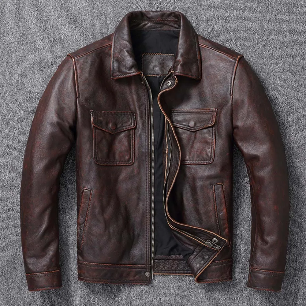 Vintage Leather Jacket Bikers Lifestyle