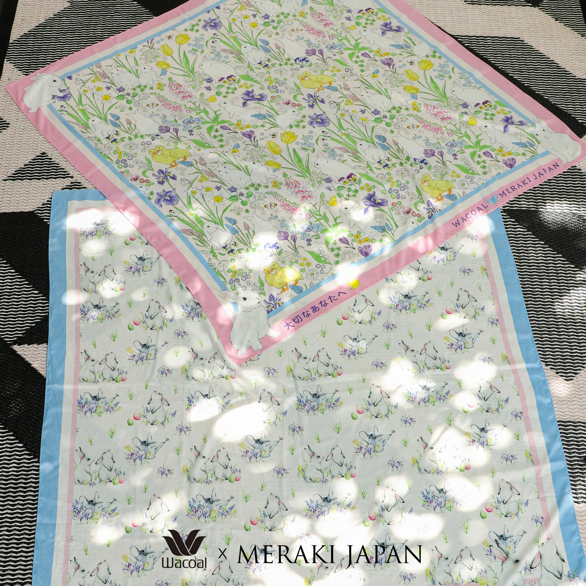 Wacoal x Meraki Rabbit in the Garden ผ้าคลุมไหล่/ผ้าคลุมอเนกประสงค์ รุ่น  WW120300PE สีฟ้า  (PE)