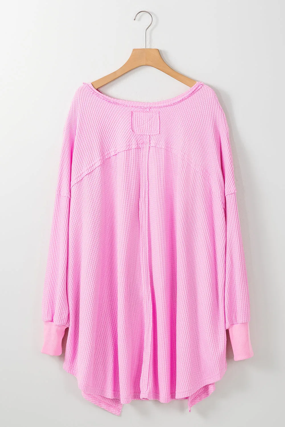 Waffle Reverse Seam High Low Top