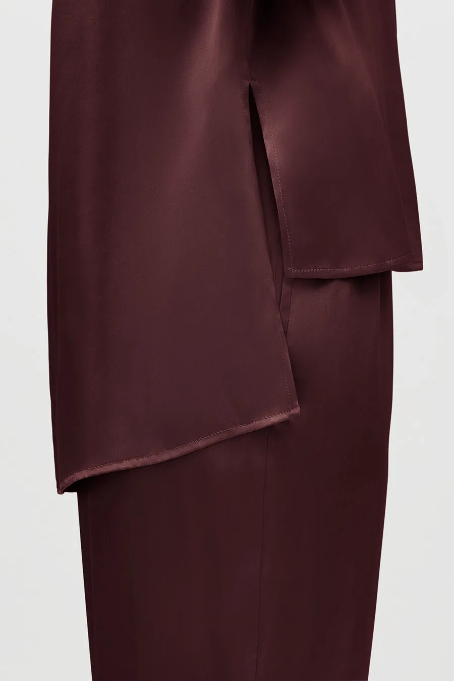 Washable Charmeuse High-Low Top