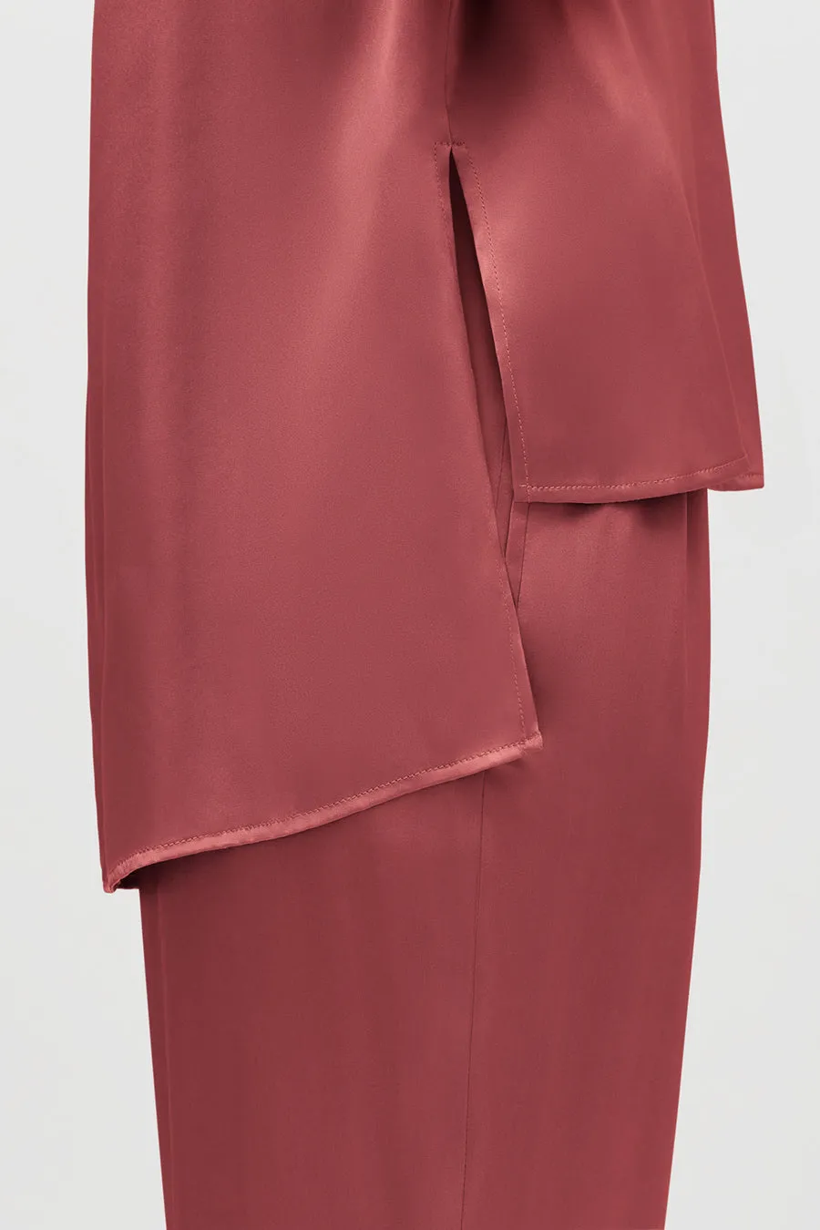 Washable Charmeuse High-Low Top