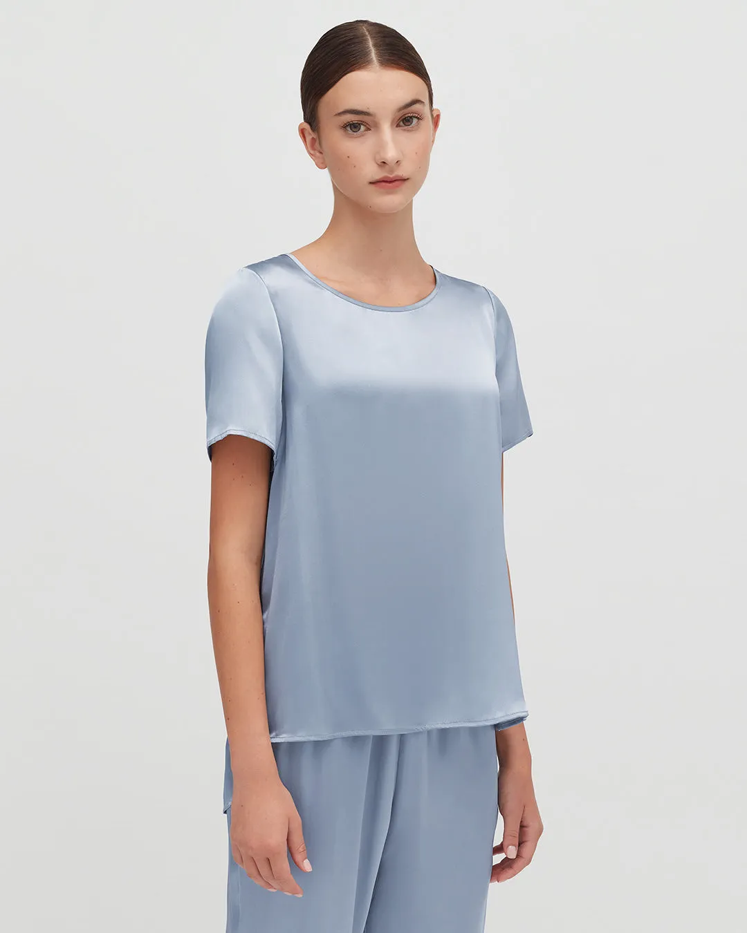 Washable Charmeuse High-Low Top