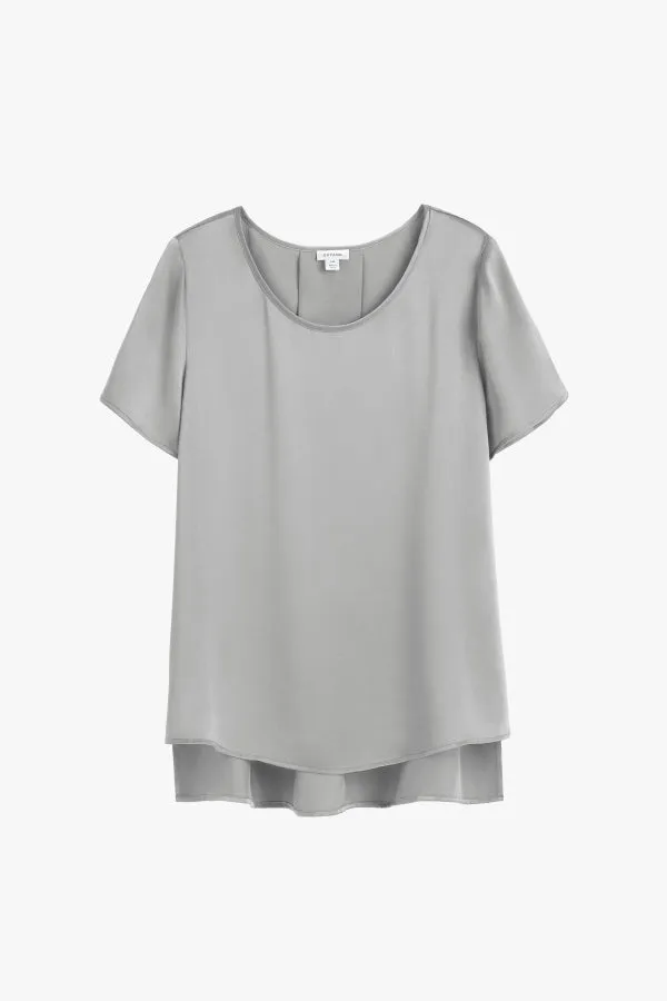 Washable Charmeuse High-Low Top