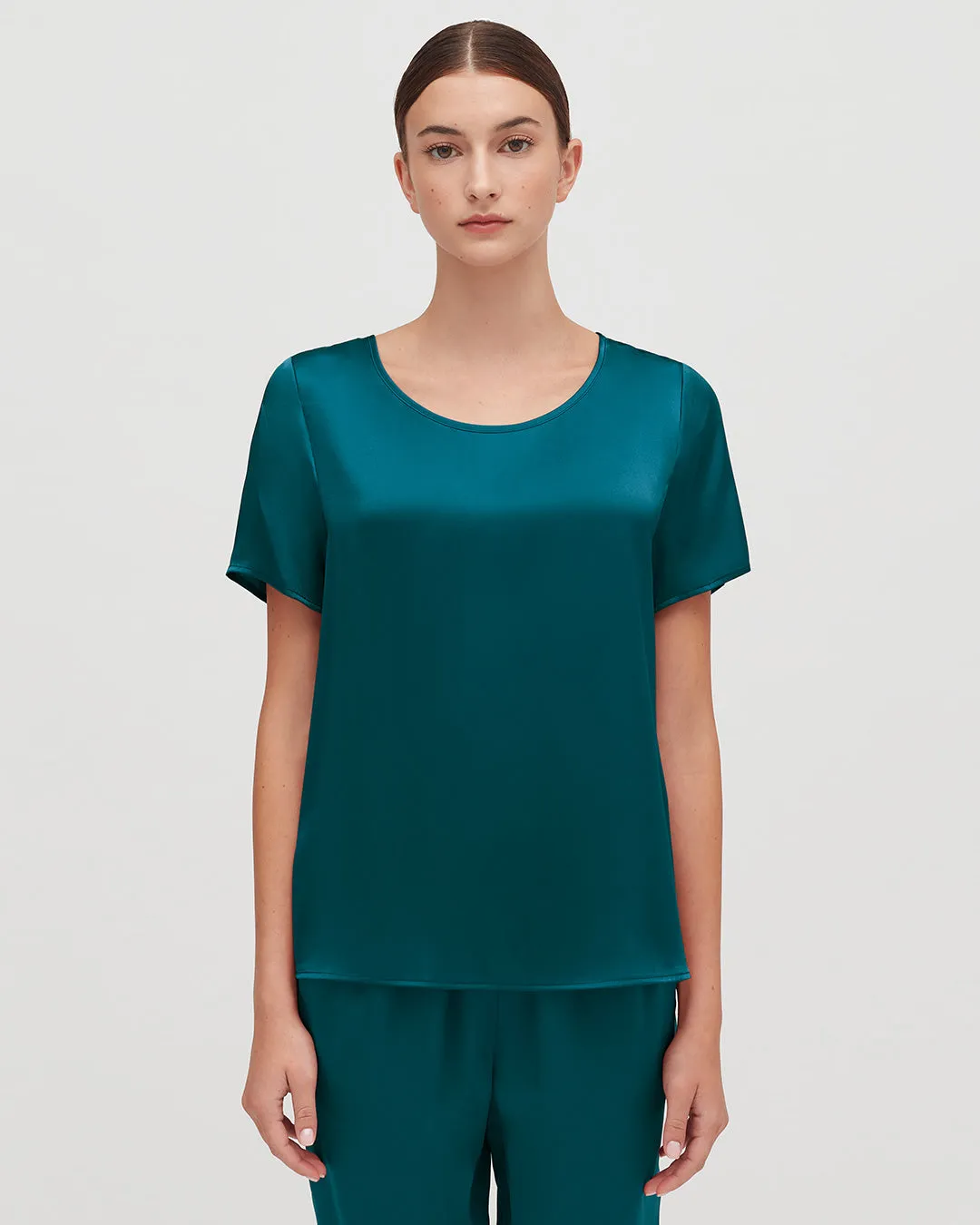 Washable Charmeuse High-Low Top