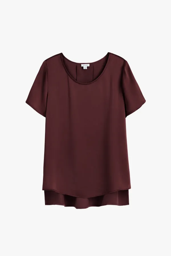 Washable Charmeuse High-Low Top