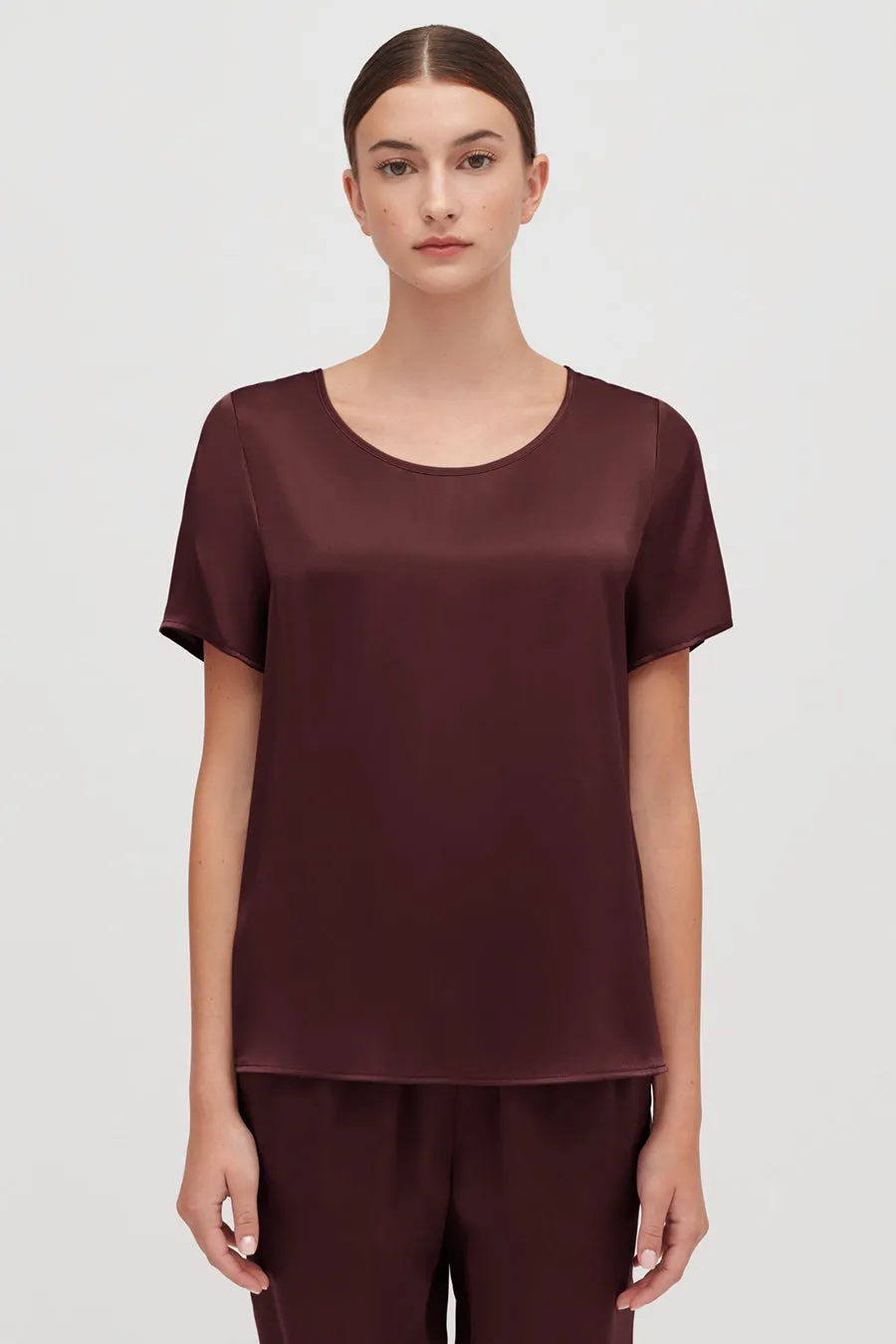 Washable Charmeuse High-Low Top