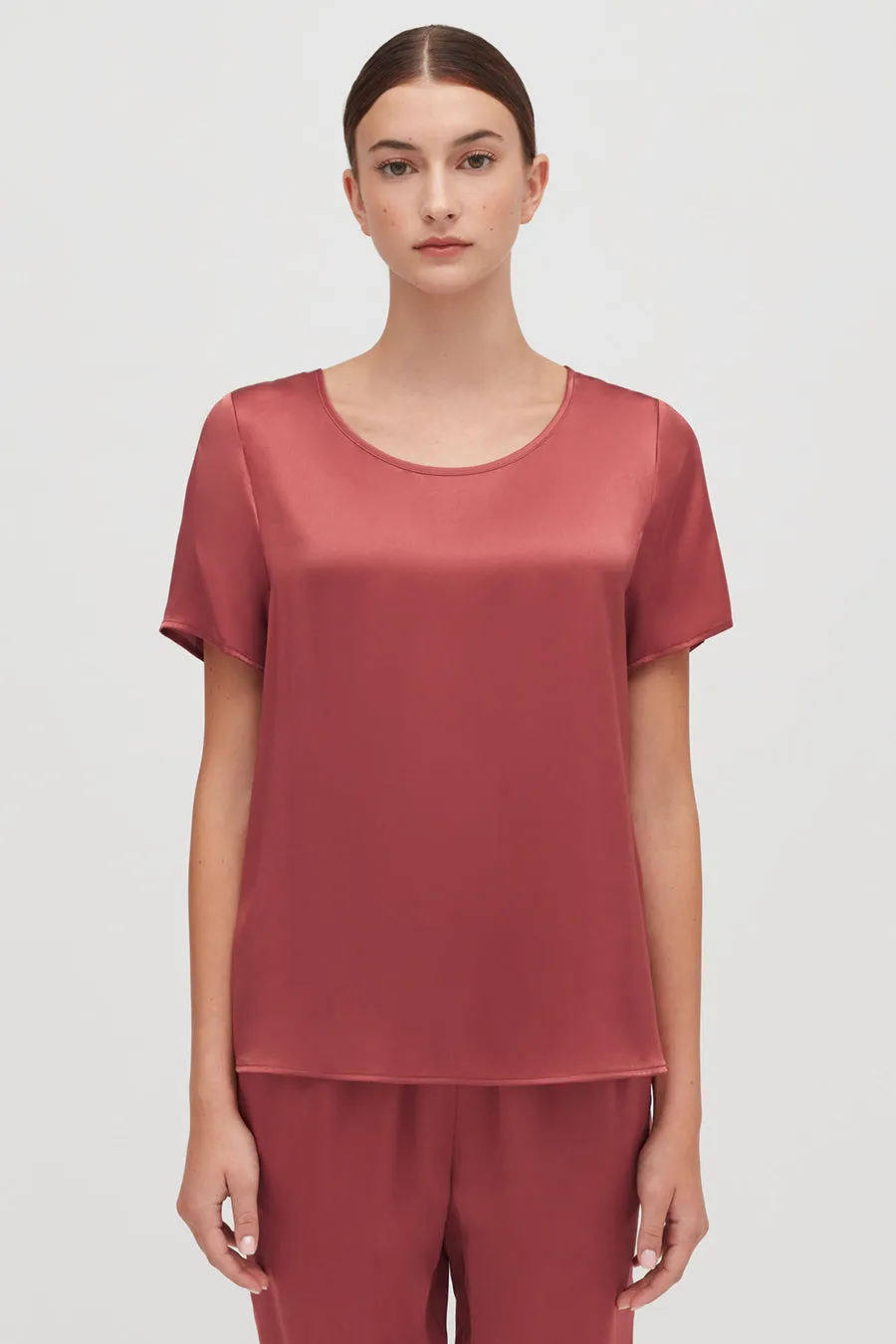 Washable Charmeuse High-Low Top