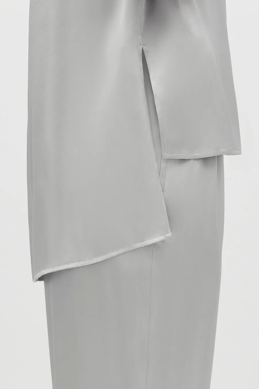 Washable Charmeuse High-Low Top