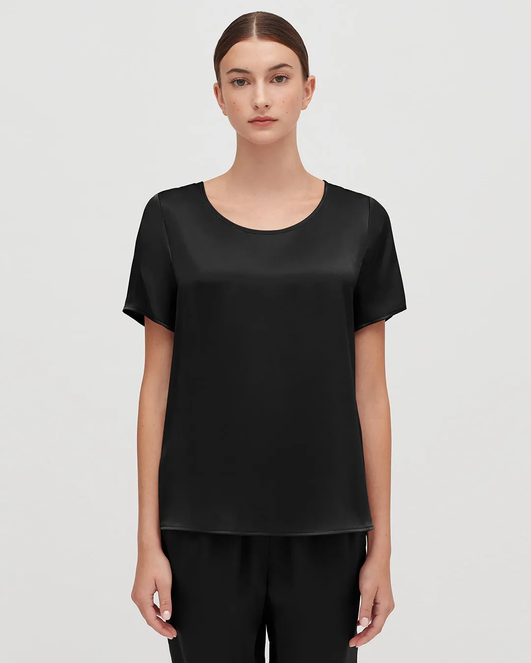 Washable Charmeuse High-Low Top