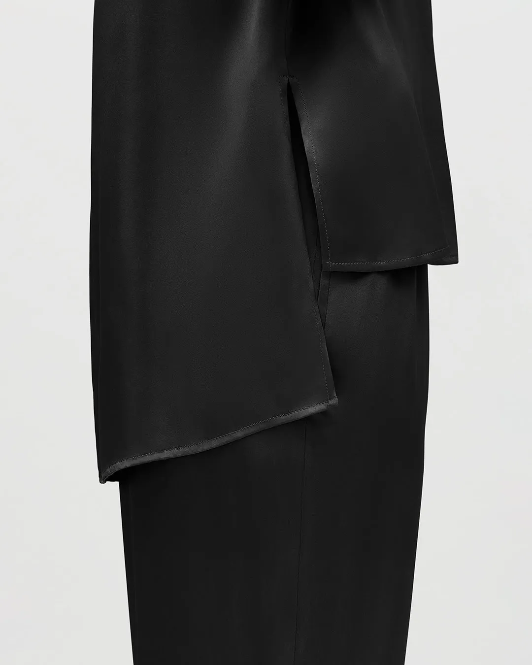 Washable Charmeuse High-Low Top