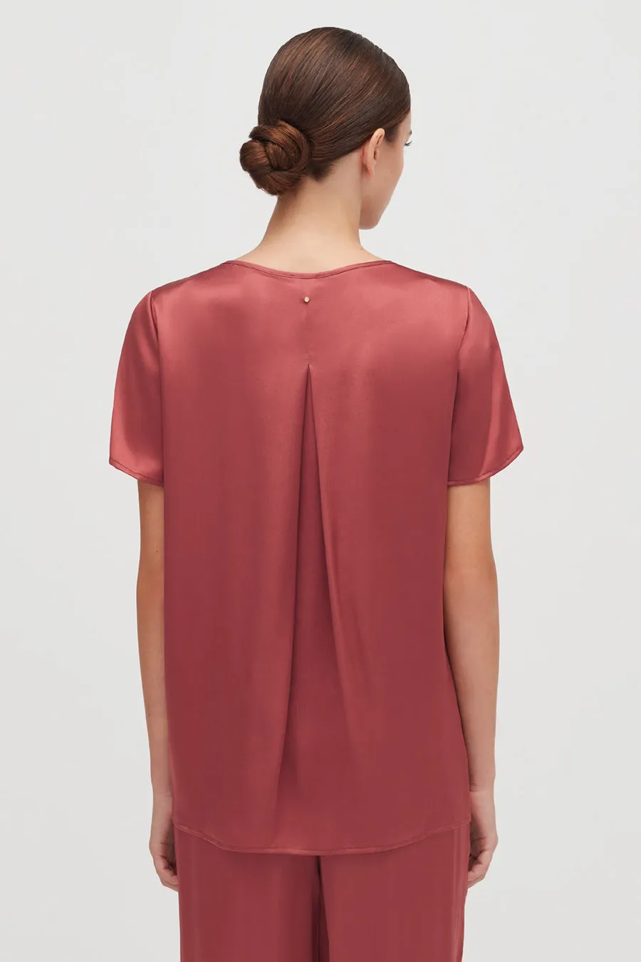 Washable Charmeuse High-Low Top