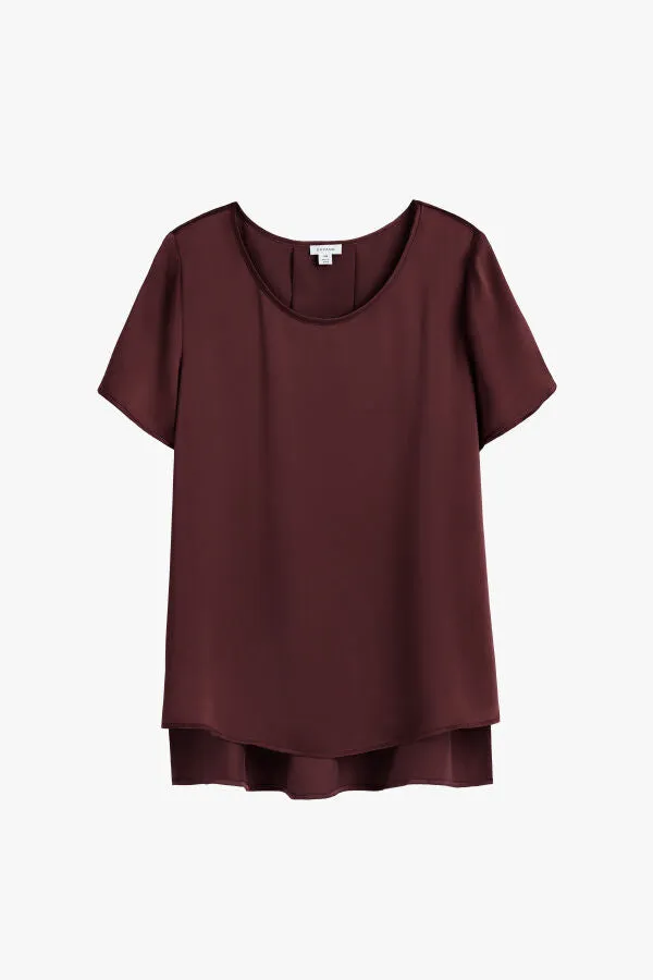 Washable Charmeuse High-Low Top