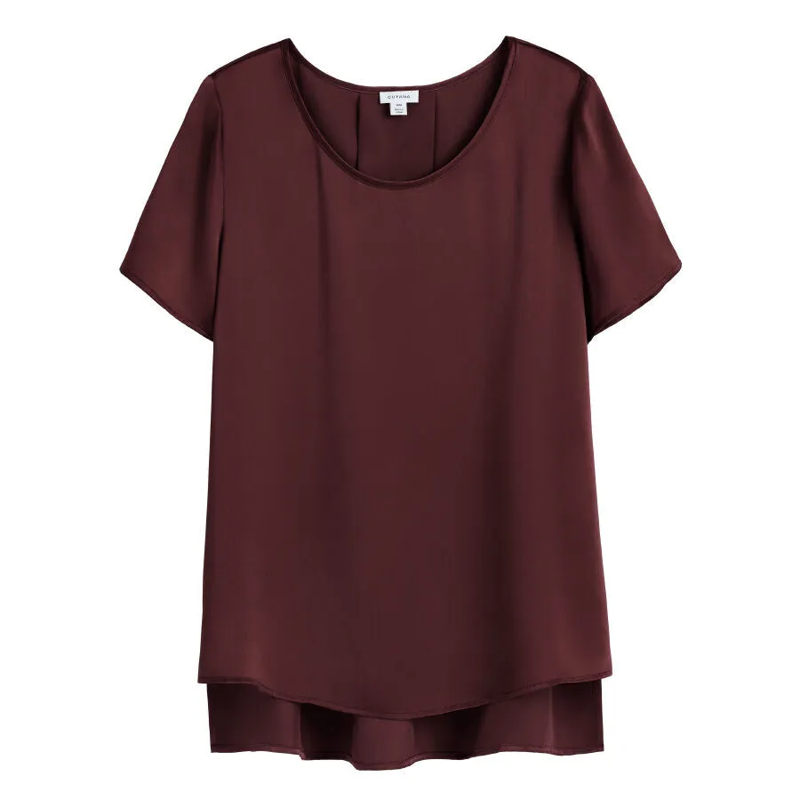 Washable Charmeuse High-Low Top