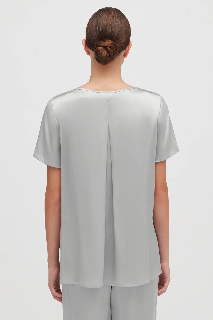 Washable Charmeuse High-Low Top