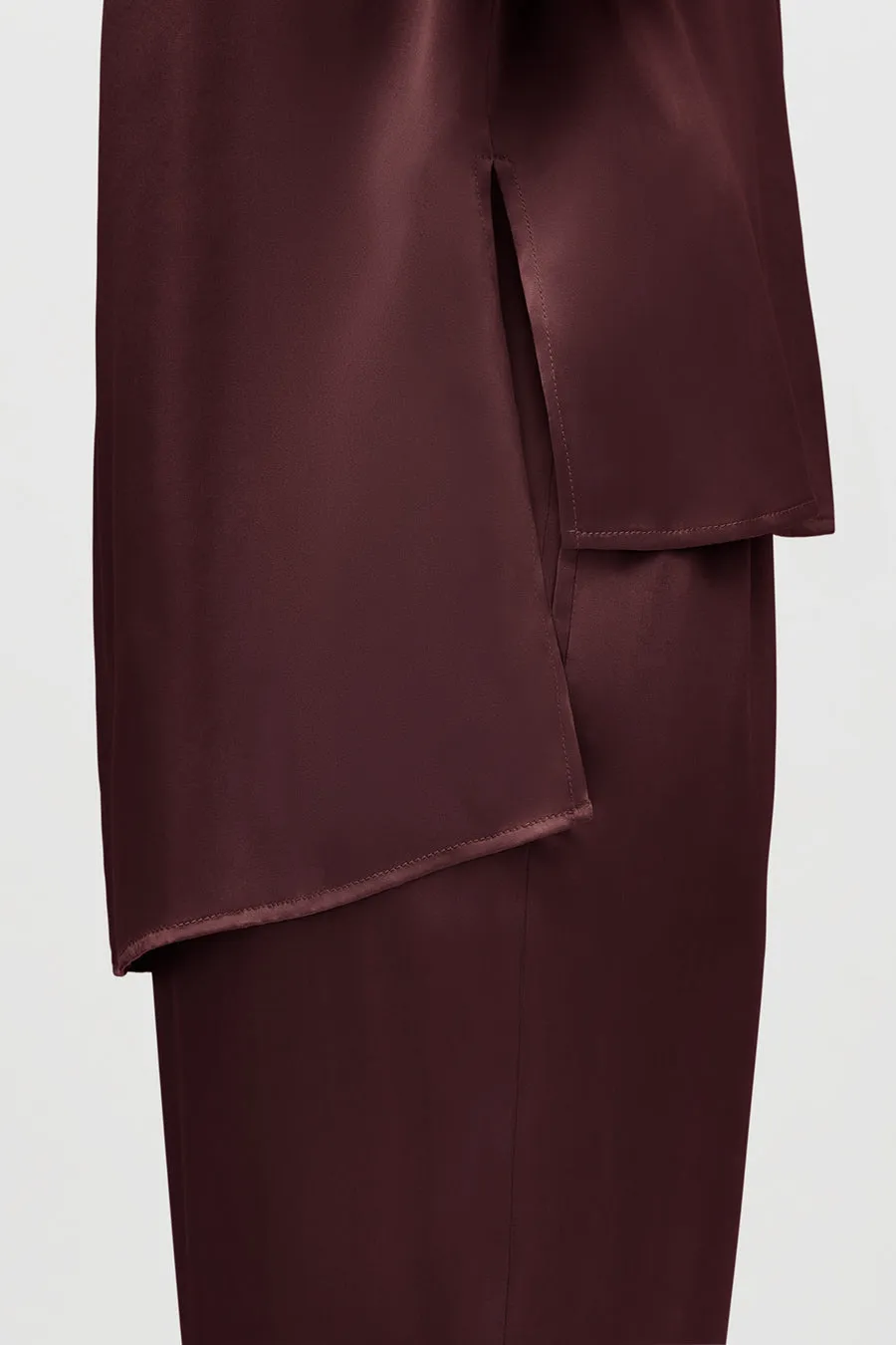 Washable Charmeuse High-Low Top