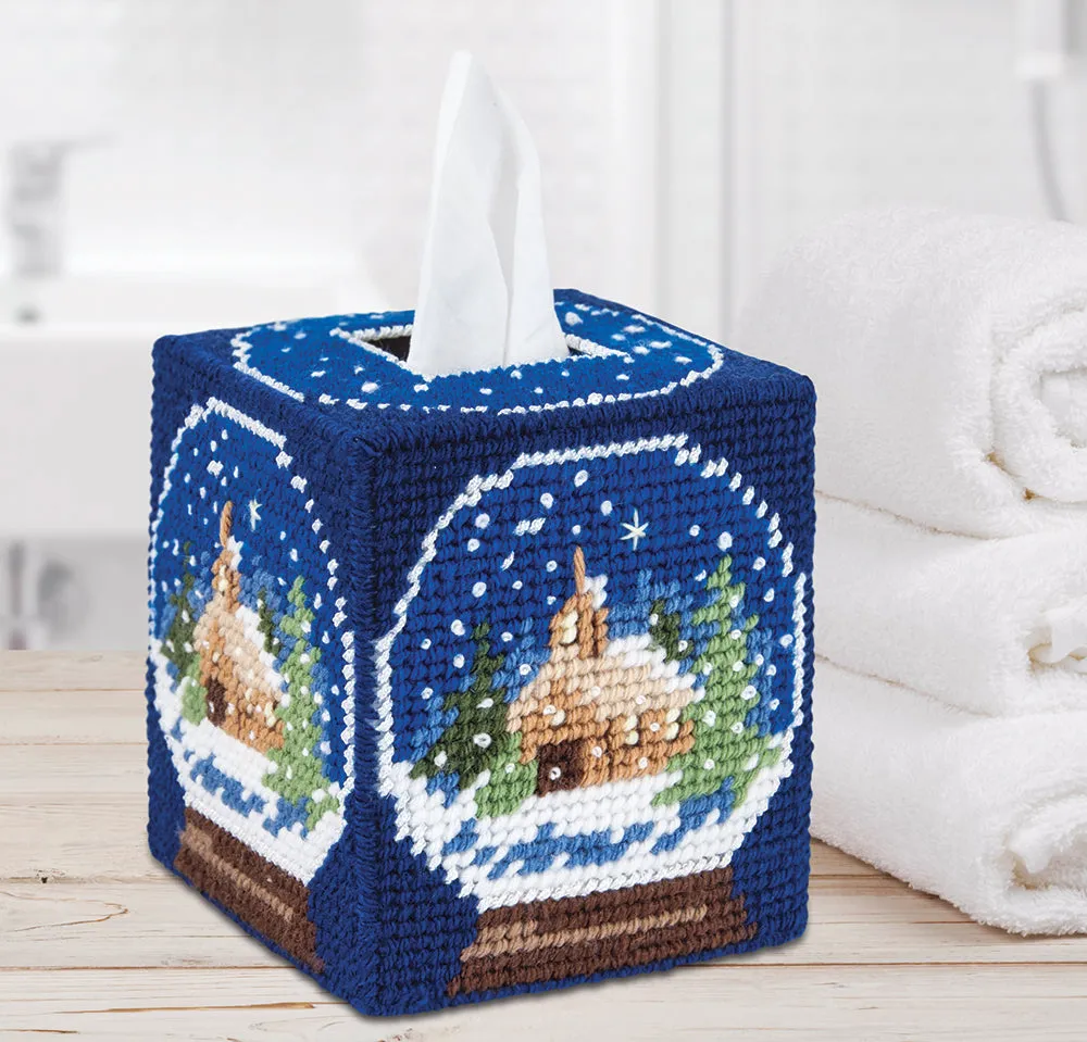 Winter Snow Globe Tissue Box Kit