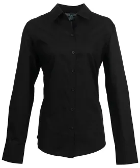 Womens signature Oxford long sleeve shirt | Black