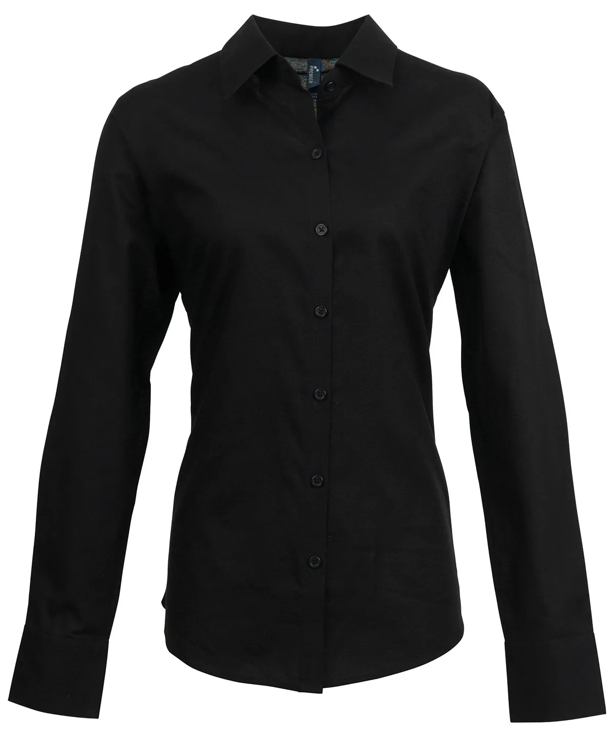 Womens signature Oxford long sleeve shirt | Black
